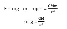 formula of gravity